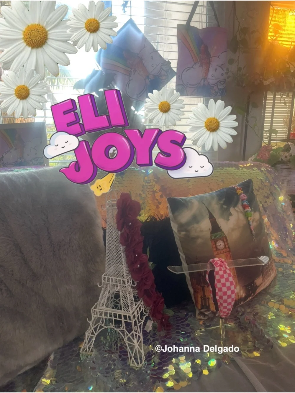 ELIJOYS Knotted Pink Checkerboard Headband